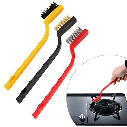 184 -3 Pc Mini Wire Brush Set (Brass Nylon Stainless Steel Bristles) 184 -3 Pc Mini Wire Brush Set (Brass Nylon Stainless Steel Bristles)